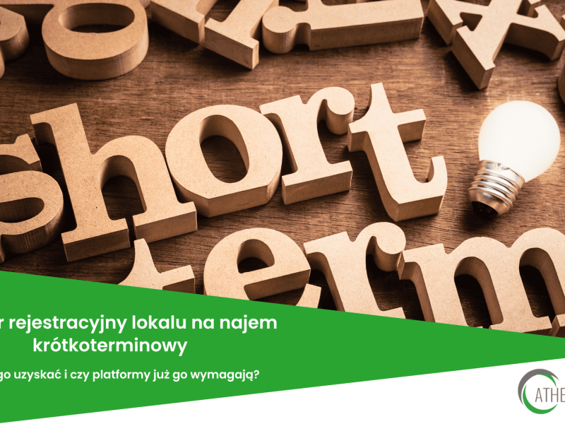 Numer rejestracyjny lokalu na najem krótkoterminowy